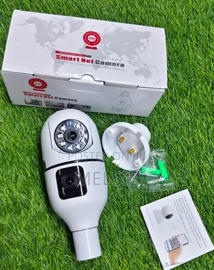 V380 Dual Lens Indoor Ip Wifi Bulb Wifi Wireless CCTV Security Camera