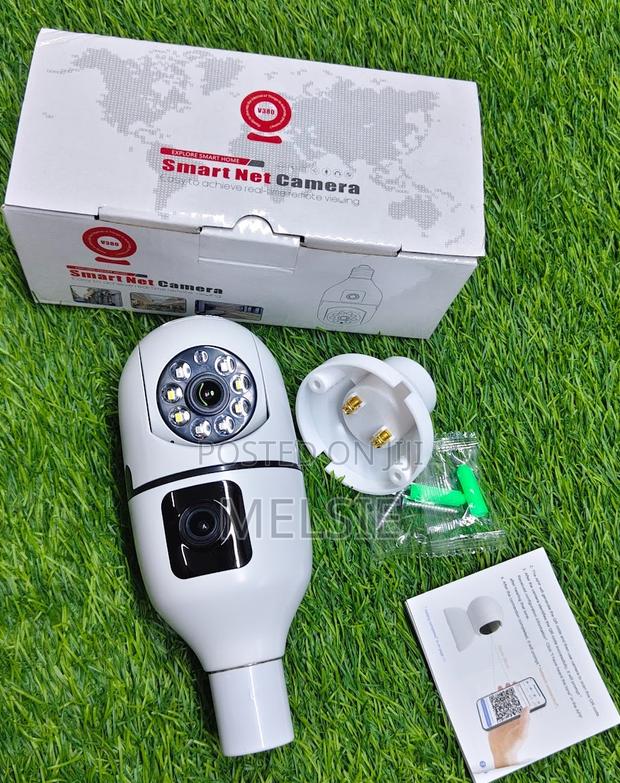 V380 Dual Lens Indoor Ip Wifi Bulb Wifi Wireless CCTV Security Camera