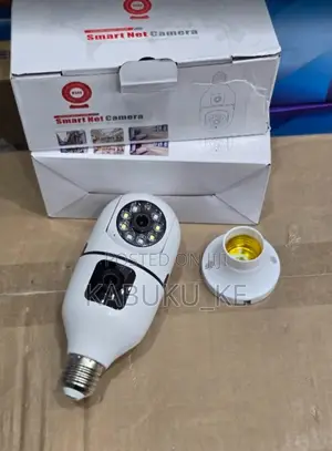 Dual-Lens Bulb Camera Two Cameras 360-Degree Wireless Bulb Camera