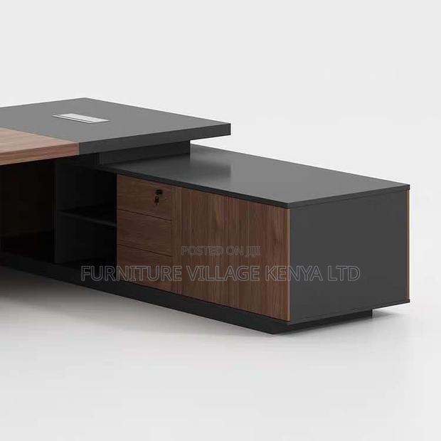 160cm Executive L-Shaped Imported Office Table - thumbnail 2