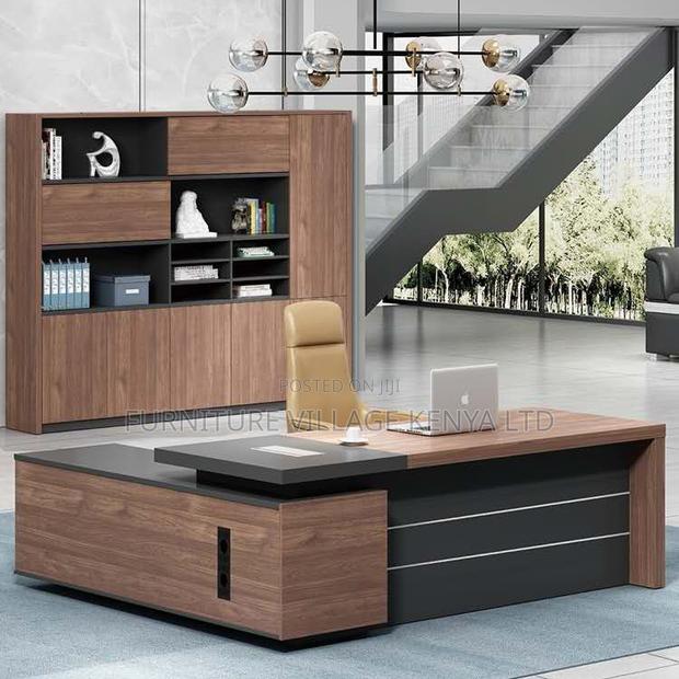 160cm Executive L-Shaped Imported Office Table - thumbnail 4