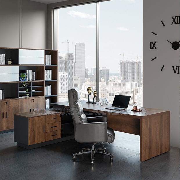 160cm Executive L-Shaped Imported Office Table - thumbnail 5