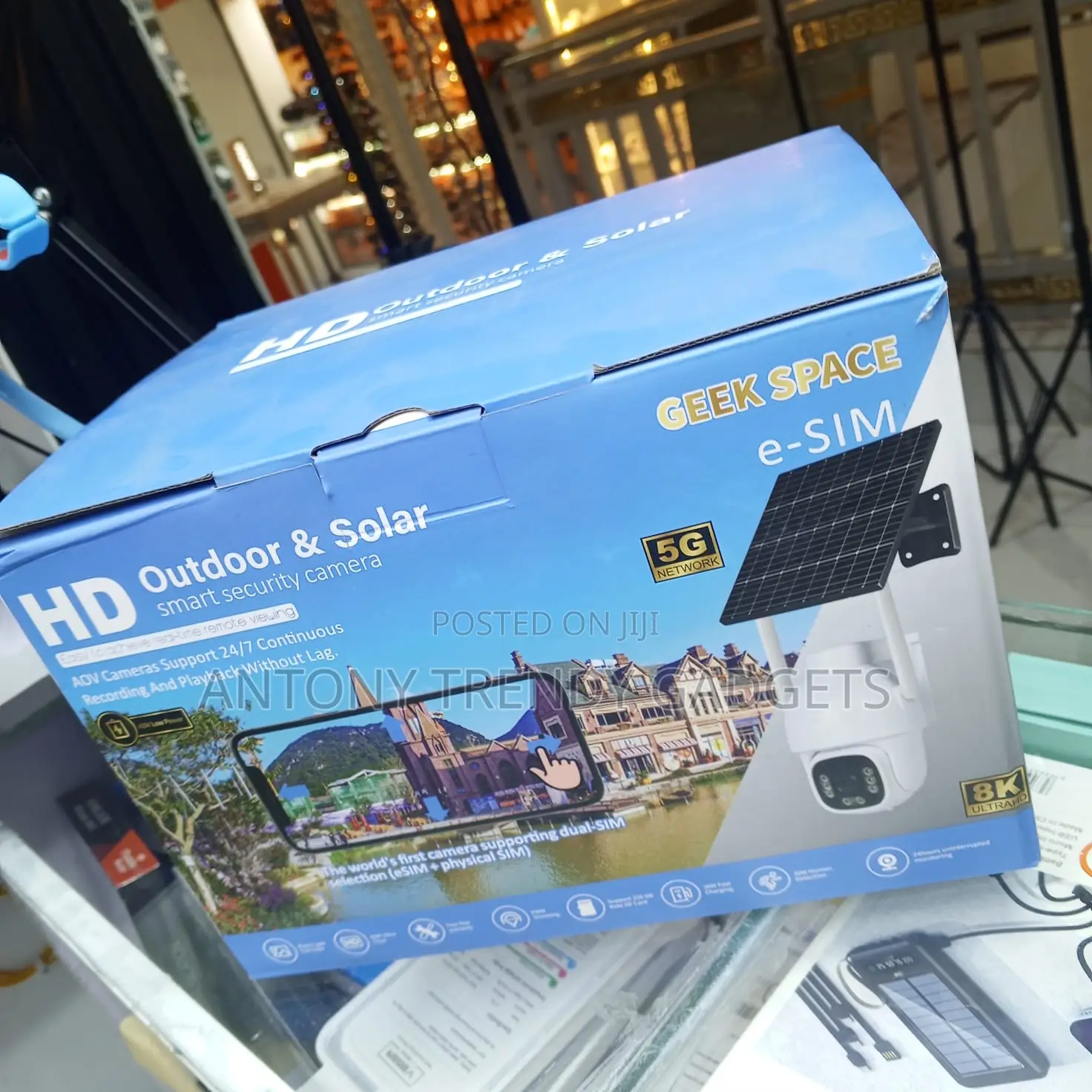 Geek Space Ai Solar Camera 24/7 Recording Night Vision