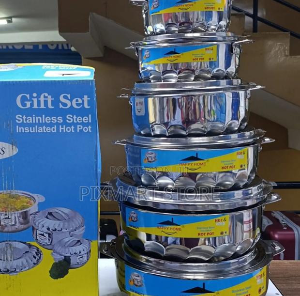 6 PCS Happy Home Stainless Steel Hotpots Set – Insulated