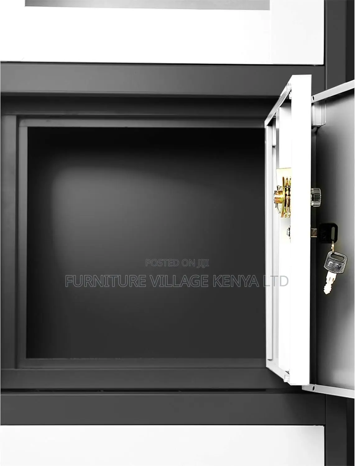 2-Door Half Glass Document Cabinet With a Safe