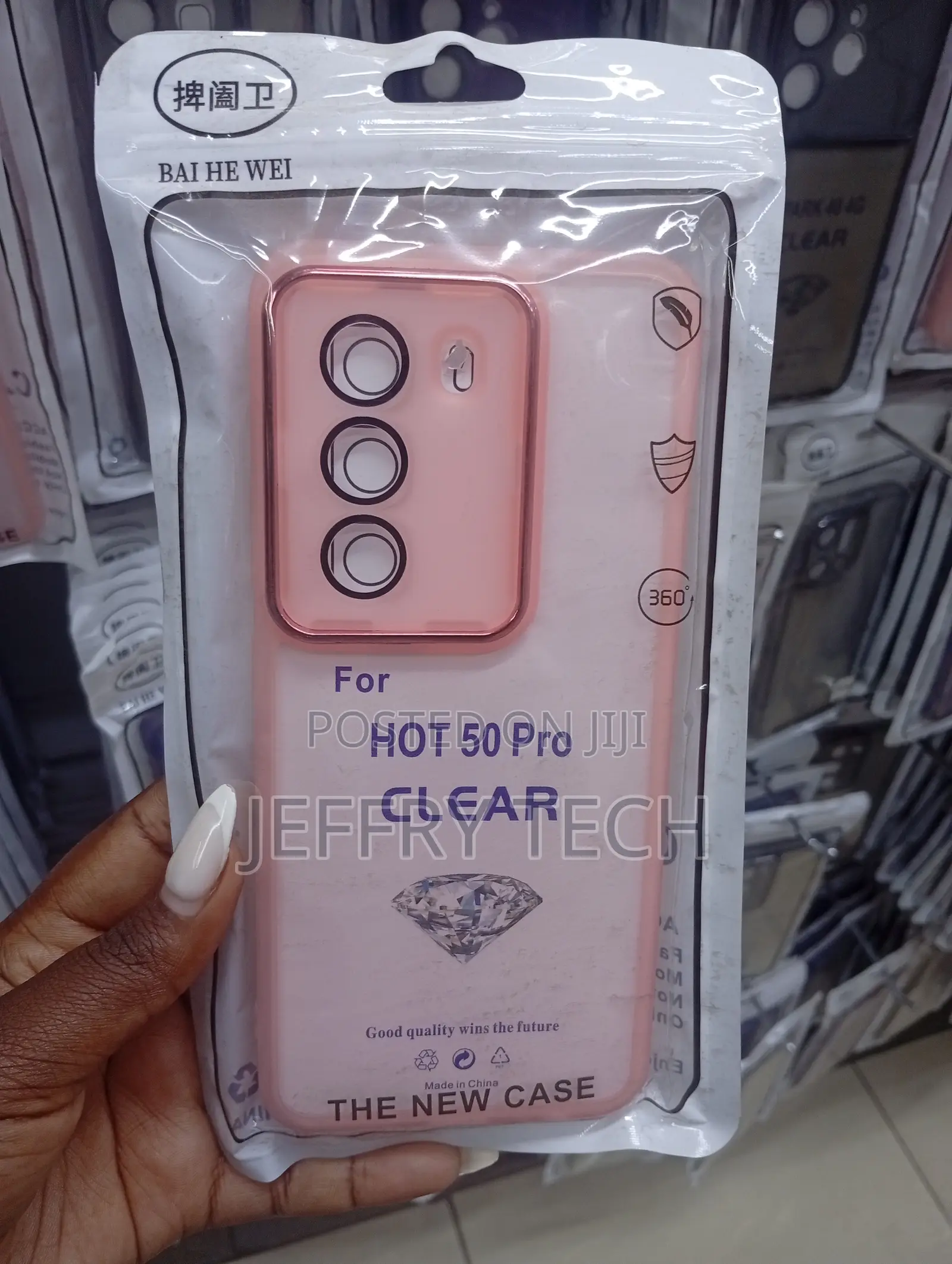 Clear Protective Phone Case for Infinix Hot 50 Pro.