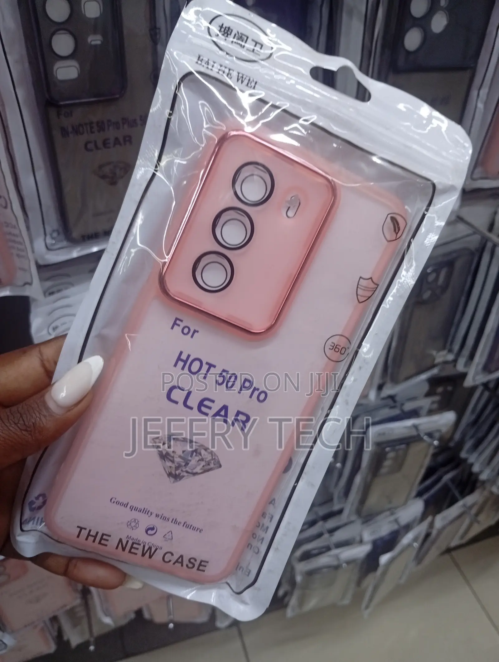 Clear Protective Phone Case for Infinix Hot 50 Pro.