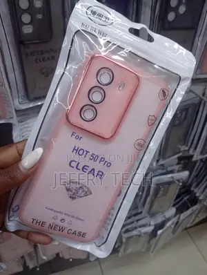 Clear Protective Phone Case for Infinix Hot 50 Pro.