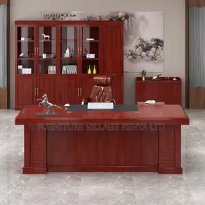 1.8 Meters Mahogany Boss L-Shaped Task Table