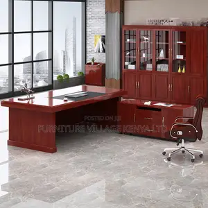 1.8 Meters Mahogany Boss L-Shaped Task Table