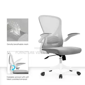 White Mid-Back Mesh Ergonomic Desk Seat