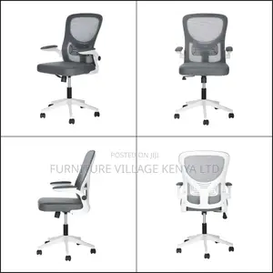 White Mid-Back Mesh Ergonomic Desk Seat