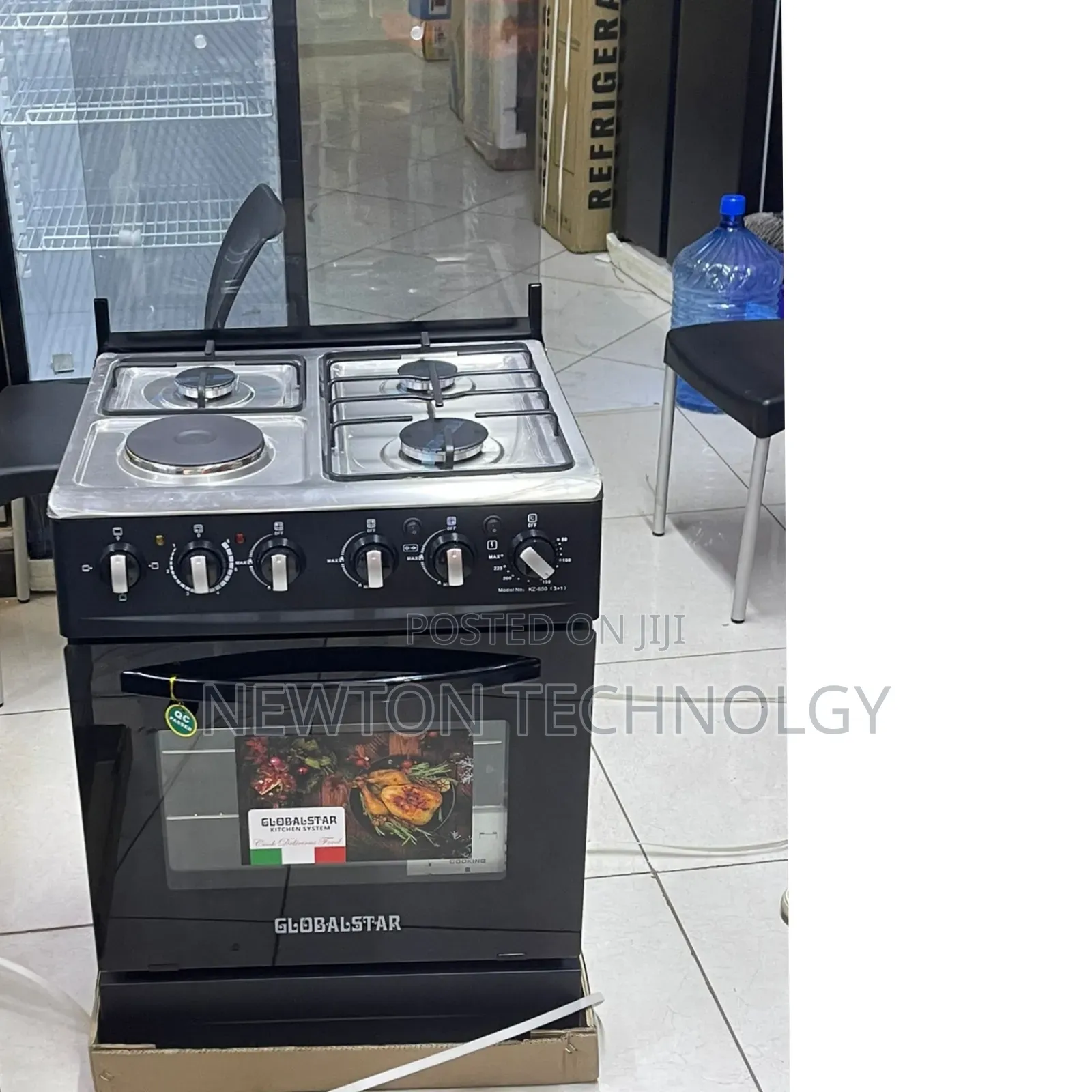 Black 60*60 Globalstar Jet 3+1 Standing Cooker With Electric Oven