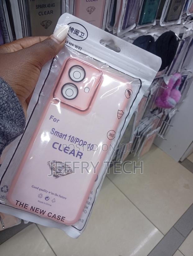 Clear Silicone Case for Infinix Smart 10 and Tecno Pop 10 - thumbnail 2
