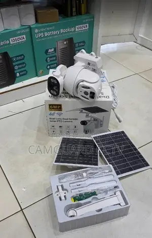 Outdoor Auto Tracking Solar Panel Dual Lens 6mp 4g Ubox Solar Camera