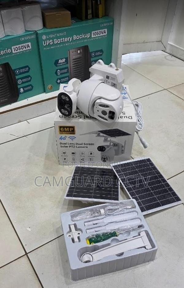 Outdoor Auto Tracking Solar Panel Dual Lens 6mp 4g Ubox Solar Camera