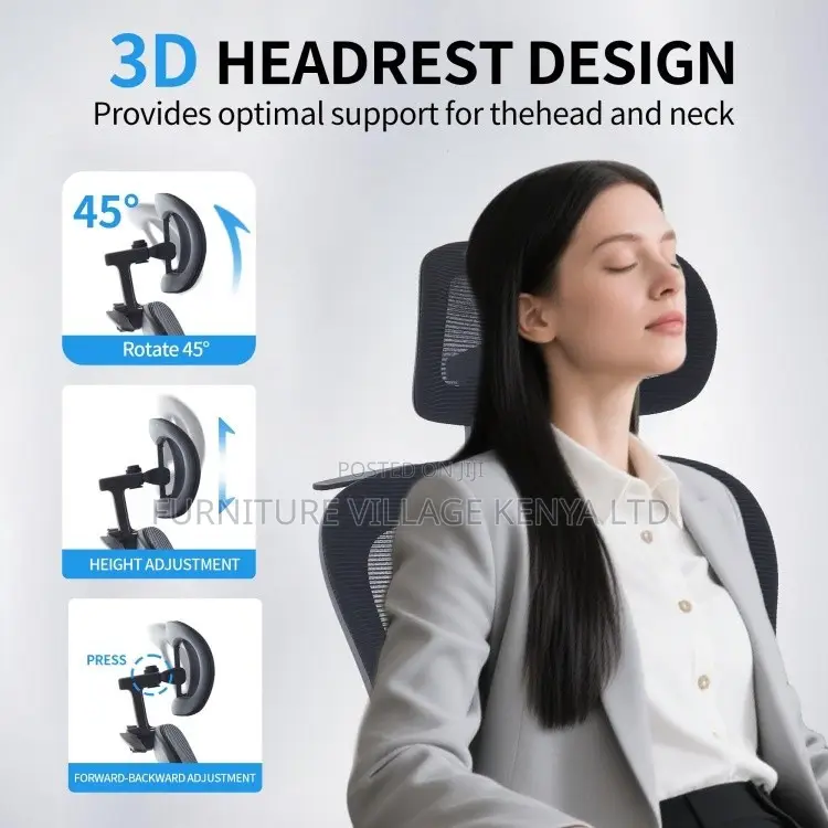 Mesh Swivel Ergonomic Seat With Flip Armrest