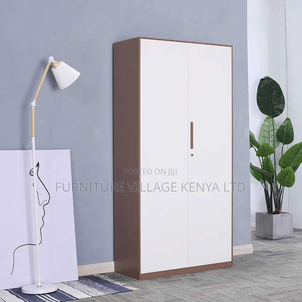 2-Door Gray Metallic Document Storage Cabinet