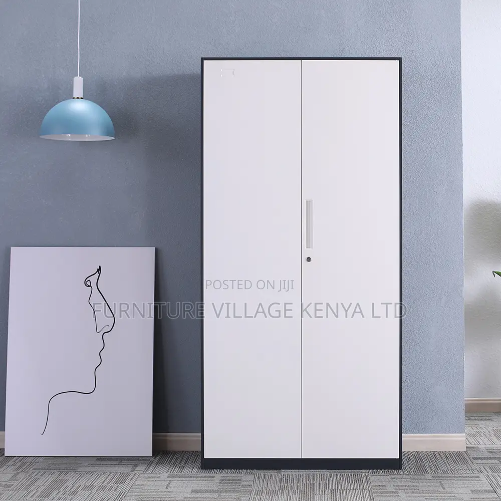 2-Door Gray Metallic Document Storage Cabinet