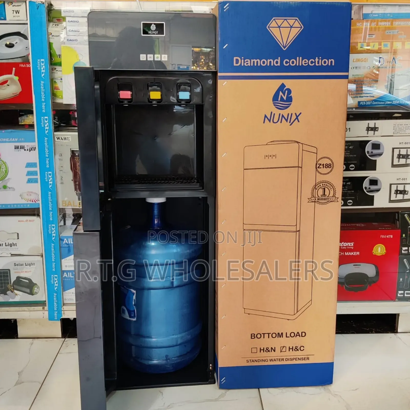 Nunix 3 Tap Water Dispenser Hot Cold Normal Bottom Load Z188c