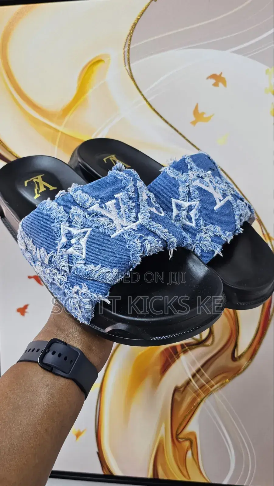 Louis Vuitton Denim Slides 
Quality 
S