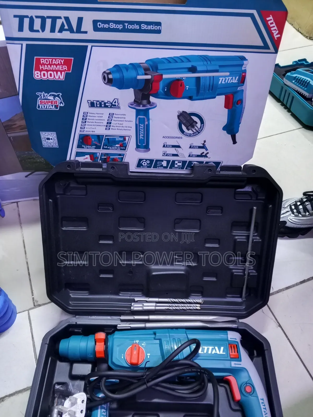 Heavy-Duty Total Rotary Hammer Drill 800w
