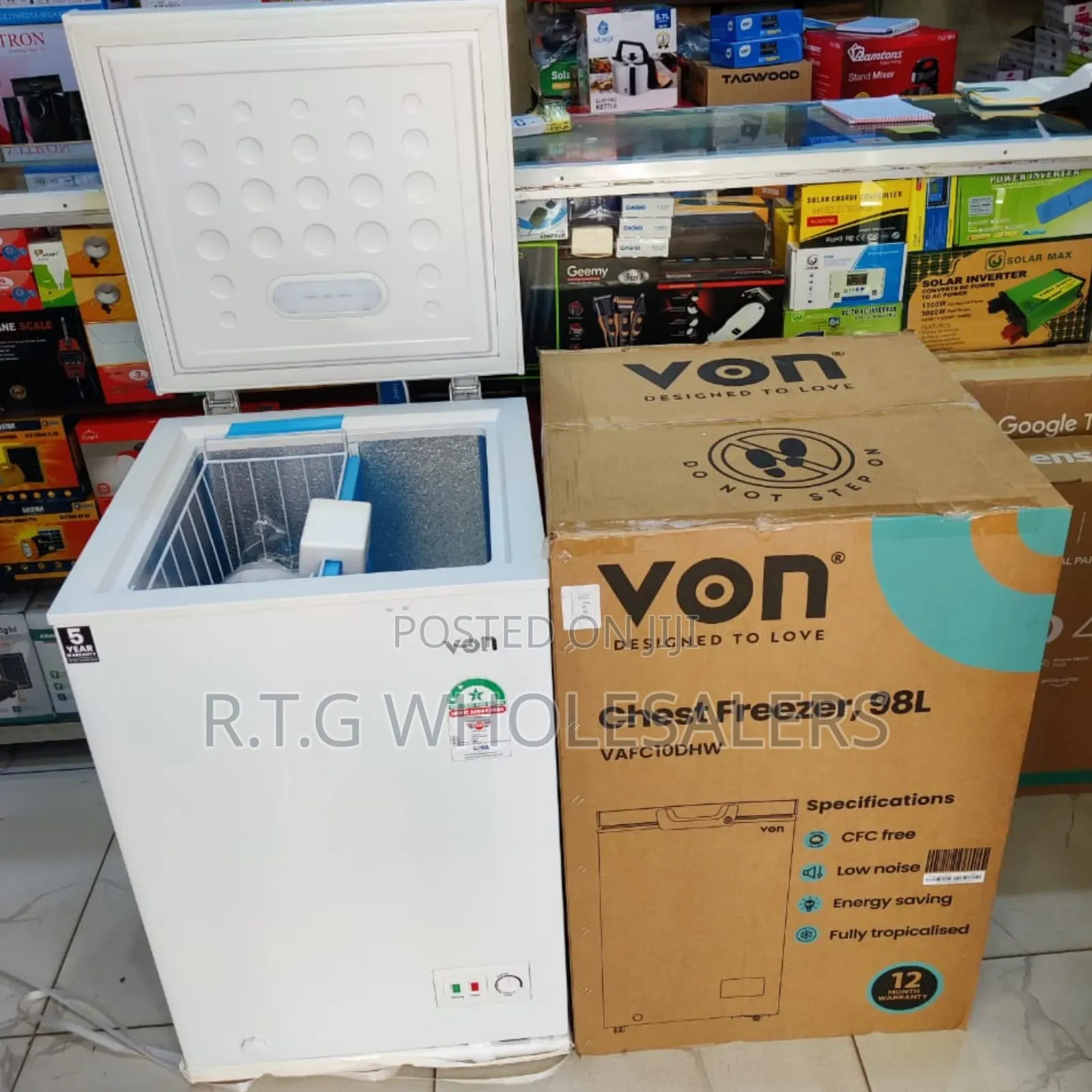 Von Freezer 98l Energy Saving Small Chest Freezer