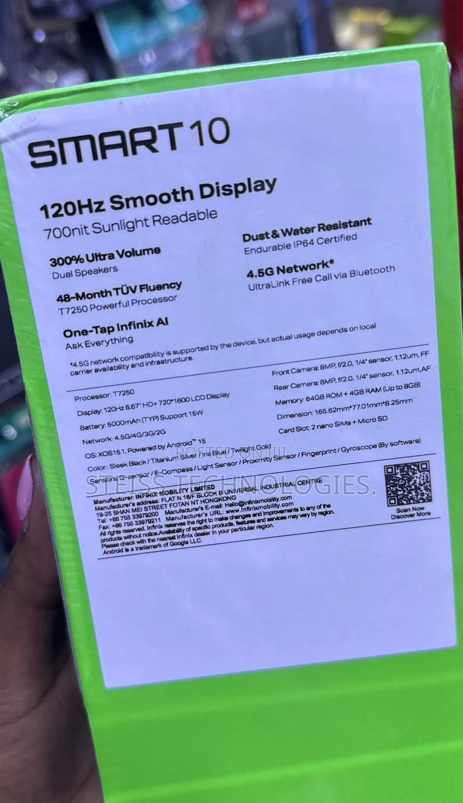 New Infinix Smart 10 64 GB Black