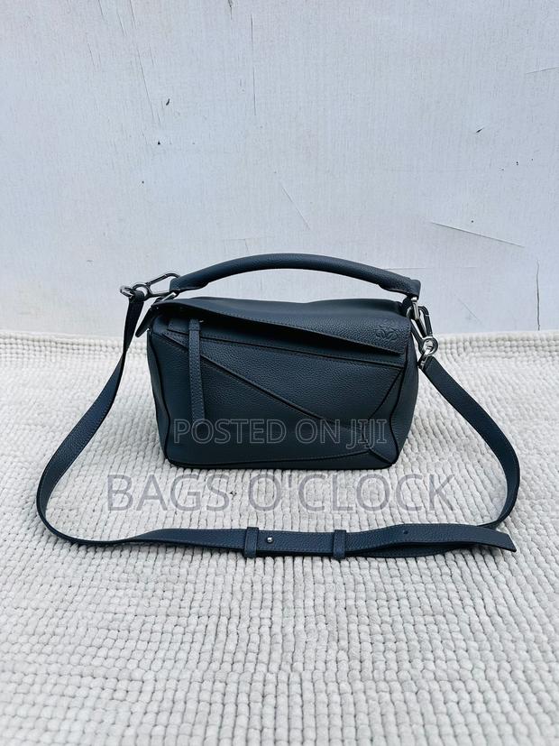 Loewe Puzzle Small Calfskin Bag - Midnight Blue / Marine