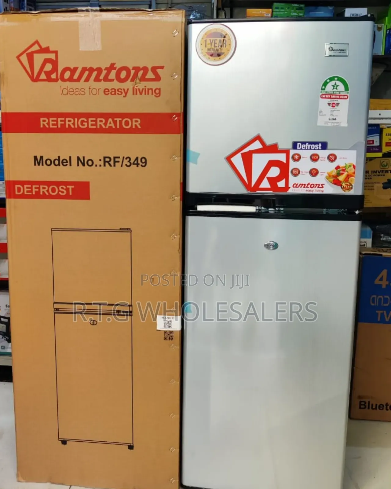 Ramtons 138l Double Door Refrigerator Rf349 – Compact Efficient