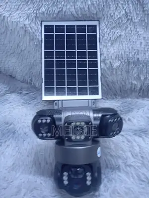 V380 Pro 4mp Solar Security Camera – 3 Lens 360° View