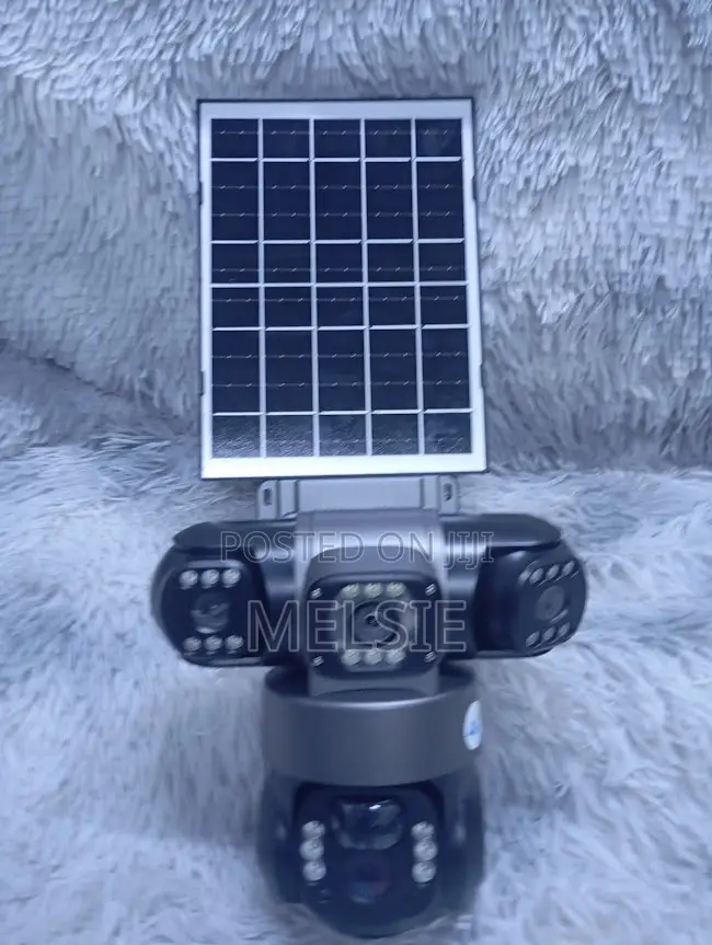 V380 Pro 4mp Solar Security Camera – 3 Lens 360° View