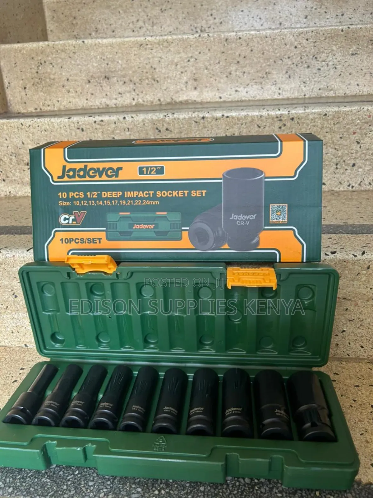 Sockets Set Jadever 10 PCS 1/2" Deep Impact Sockets Set Impact Wrench