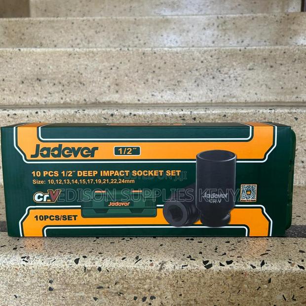 Sockets Set Jadever 10 PCS 1/2" Deep Impact Sockets Set Impact Wrench - thumbnail 3