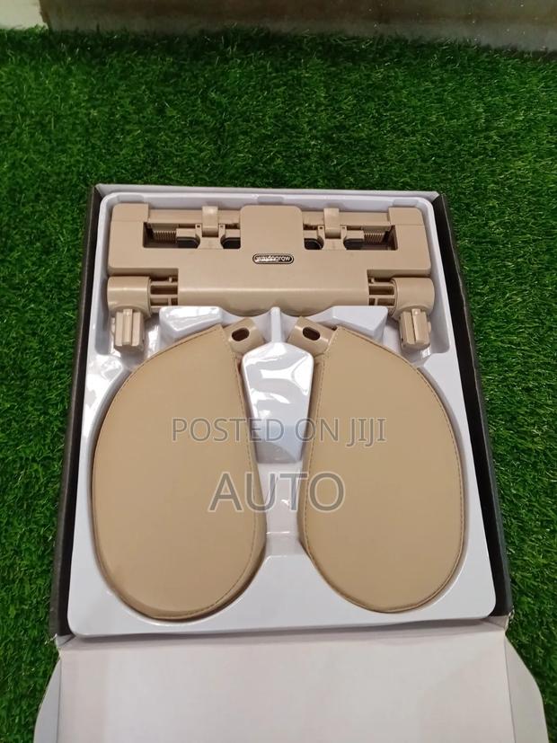 Adjustable Car Seat Headrest Pillow Beige – Neck Support Cushion - thumbnail 2