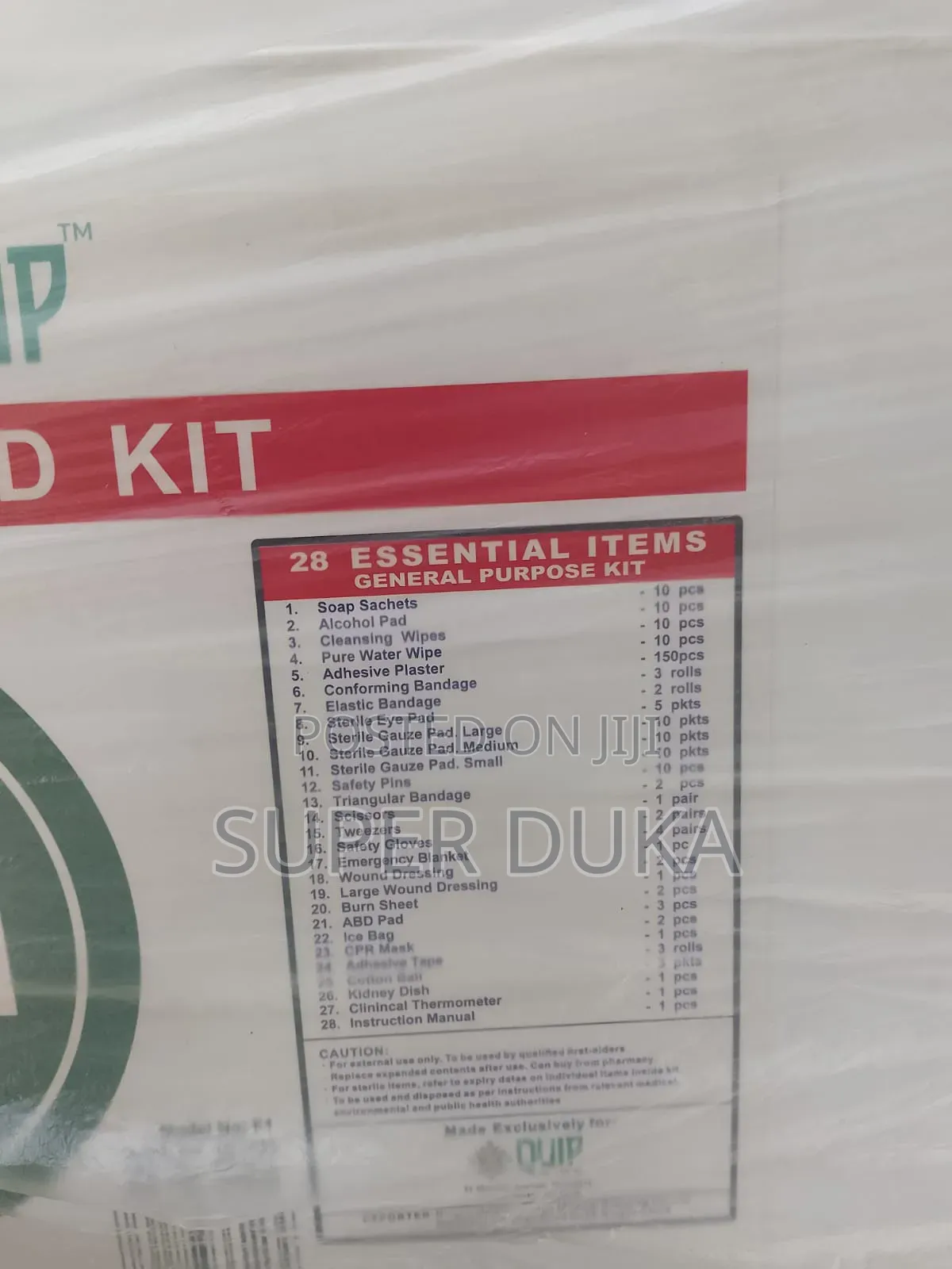 Quip First Aid Kit 28 Essential Items.