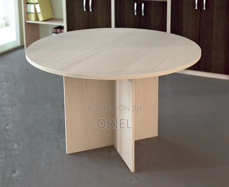 Office Table : Office 4-Seater Round Meeting Table