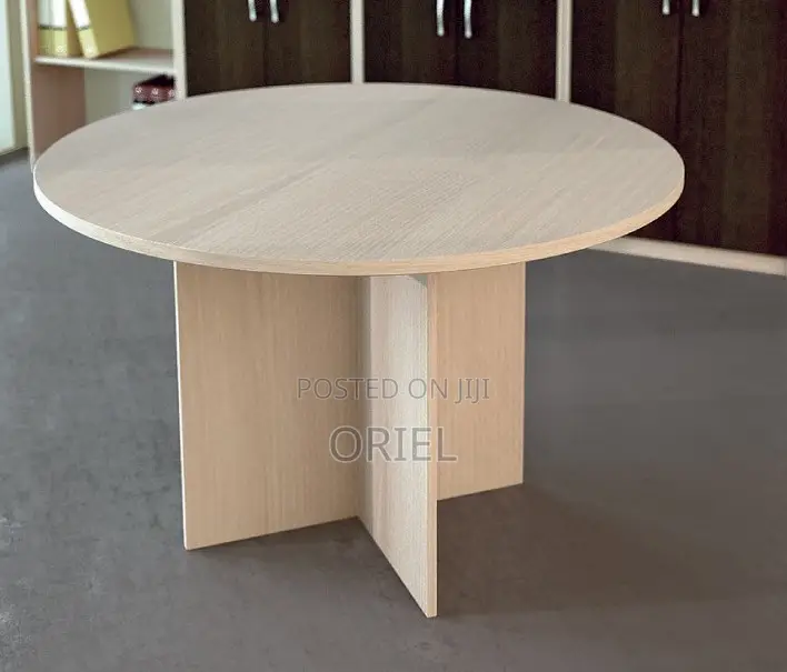 Office Table : Office 4-Seater Round Meeting Table