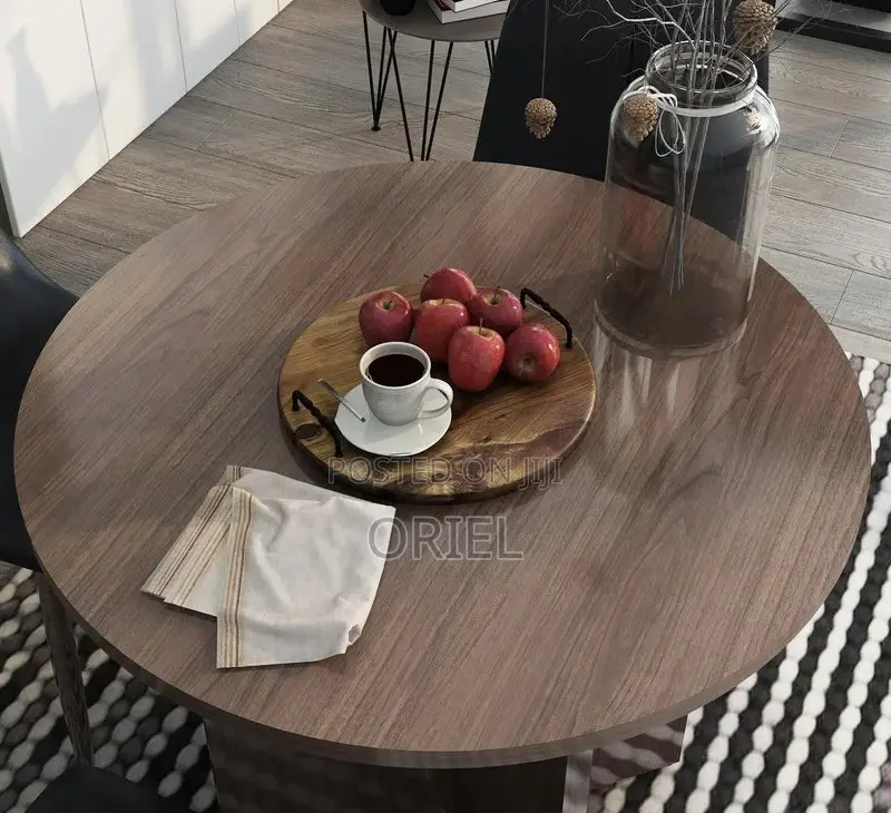 Office Table : Office 4-Seater Round Meeting Table