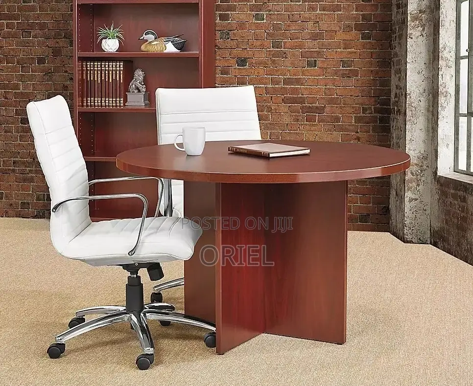 Office Table : Office 4-Seater Round Meeting Table