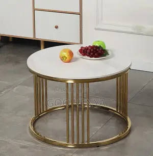 Coffee Table; High-End Modern Gold Convertible Coffee Table
