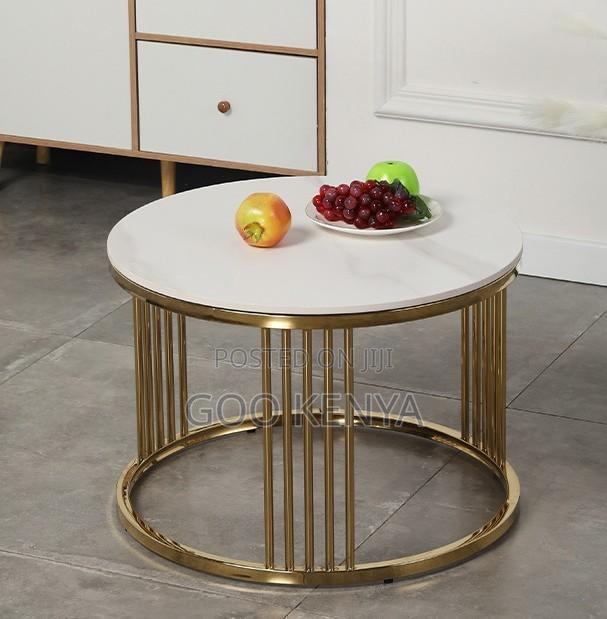 Coffee Table; High-End Modern Gold Convertible Coffee Table - thumbnail 3