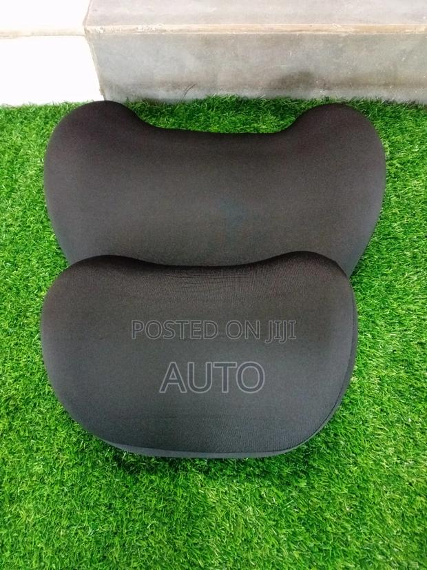 Memory Foam Car Cushion Set – Neck Lumbar Support Pillows