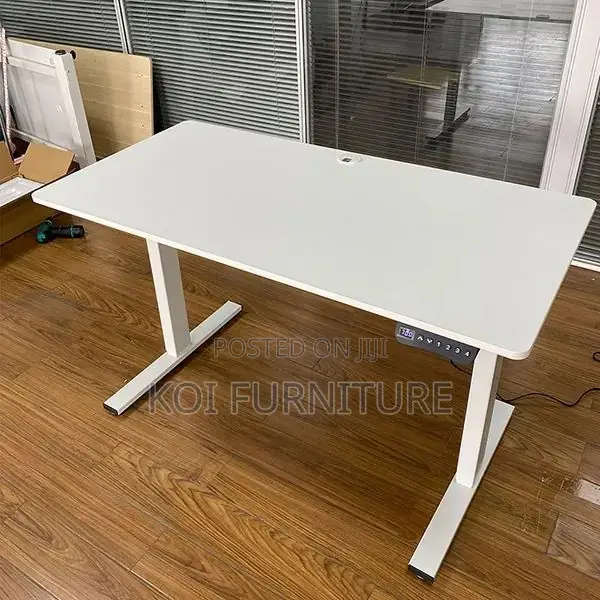 Office Desk; 1.2 Meters Electric Adjustable Cradfted Home Office Desk
