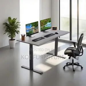 Office Desk; 1.2 Meters Electric Adjustable Cradfted Home Office Desk