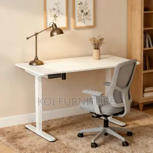 Office Desk; 1.2 Meters Electric Adjustable Cradfted Home Office Desk