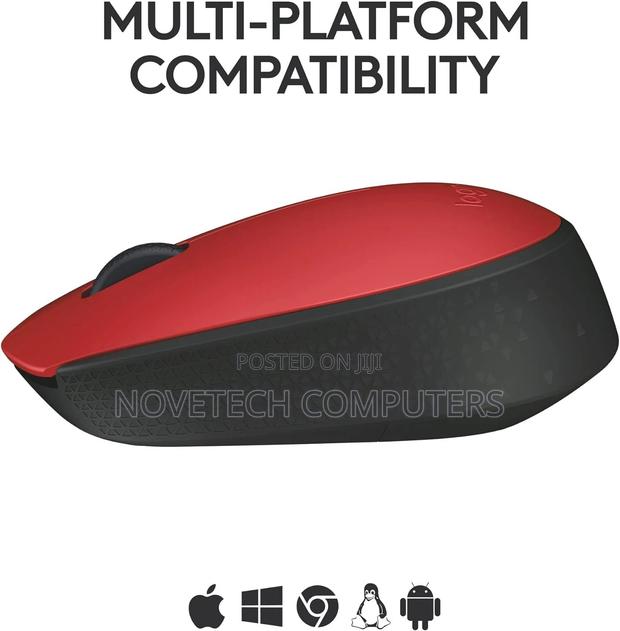Logitech M171 Wireless Mouse 2.5ghz With Usb Mini Receiver - Red - main view