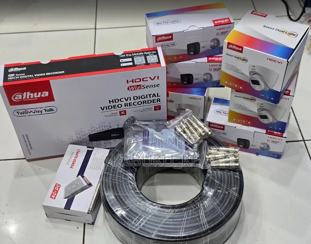 4 Channel Dahua Smart Hybrid Colored CCTV Camera With Audio