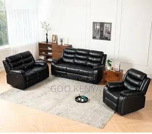 Home Sofa; Luxury 1-2-3 Recliner Sofa Set With Modern Leather Design