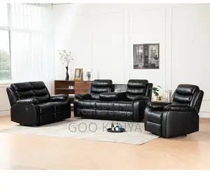 Home Sofa; Luxury 1-2-3 Recliner Sofa Set With Modern Leather Design